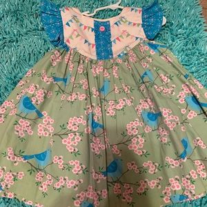 Girls Eleanor Rose Bird dress